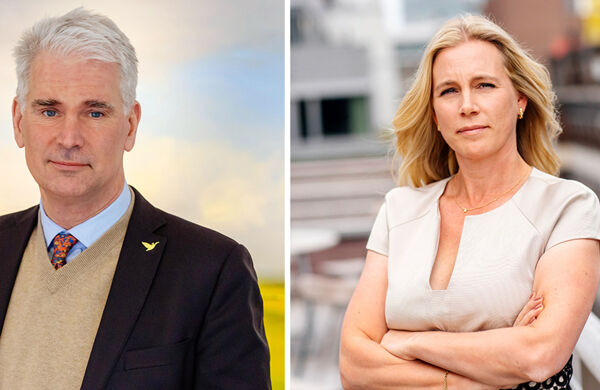 Stefan Malmström och Catharina Åbjörnsson Lindgren, affärschefer på Landshypotek Bank